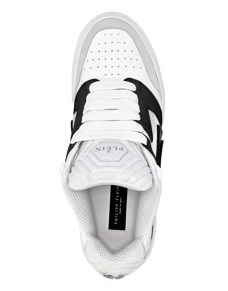 Herren White / Black Low Top Sneakers Philipp Plein Produktion Lo-Top Sneakers Phantom $Treet - 2