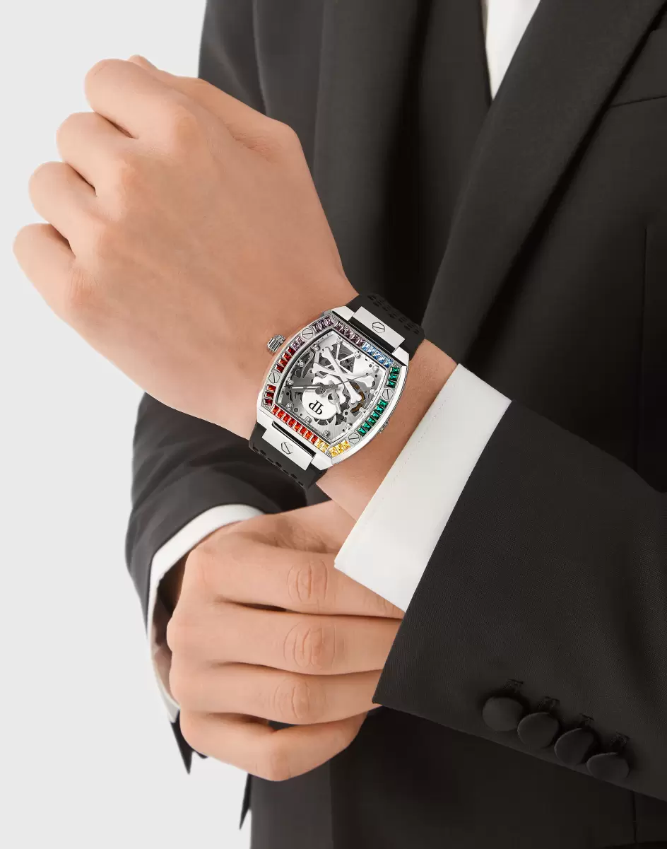 Marketing Philipp Plein Black/Silver Herren The $Keleton Watch Uhren - 3