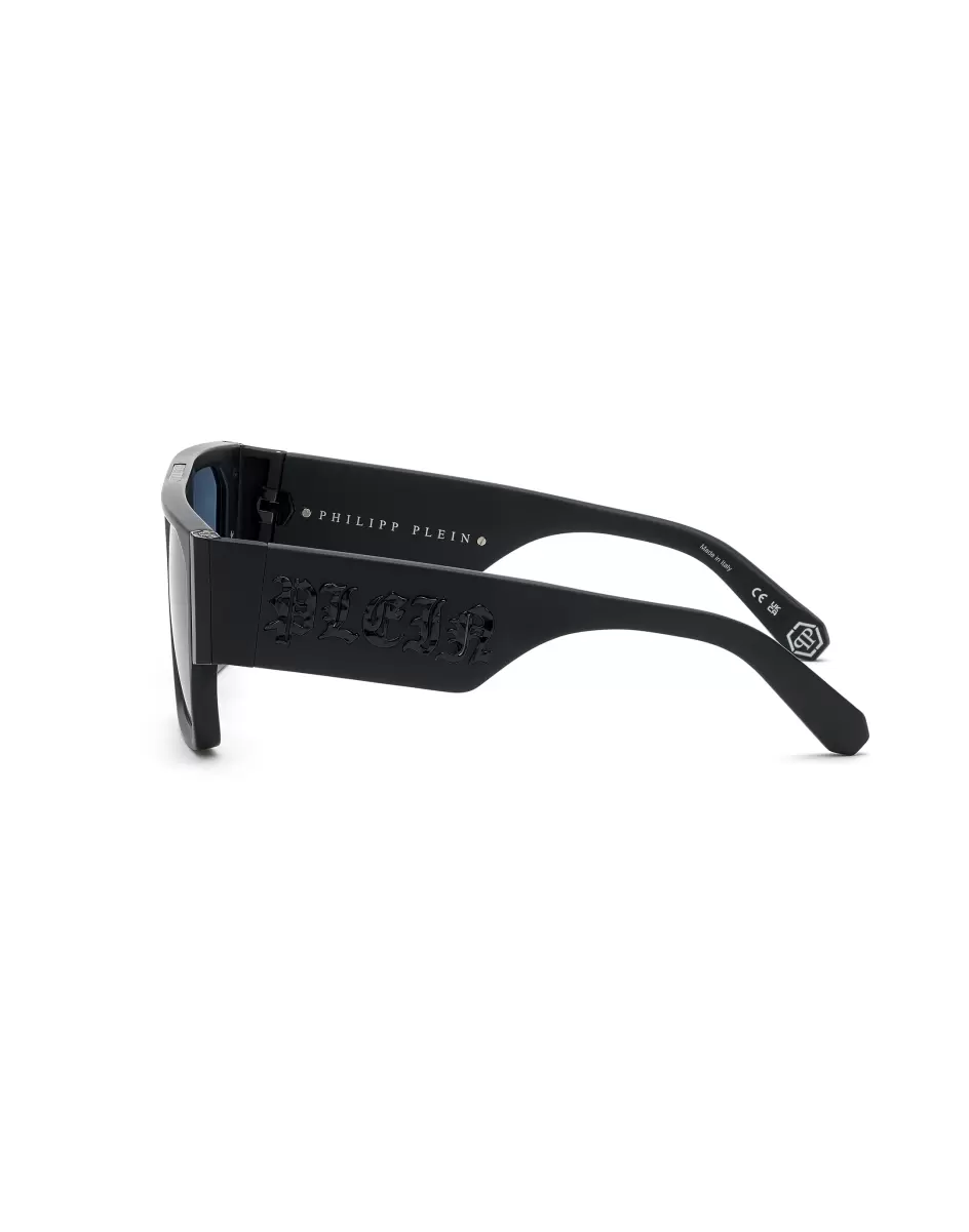 Sonnenbrillen Produkt Philipp Plein Herren Sunglasses Square Black/Silver - 3