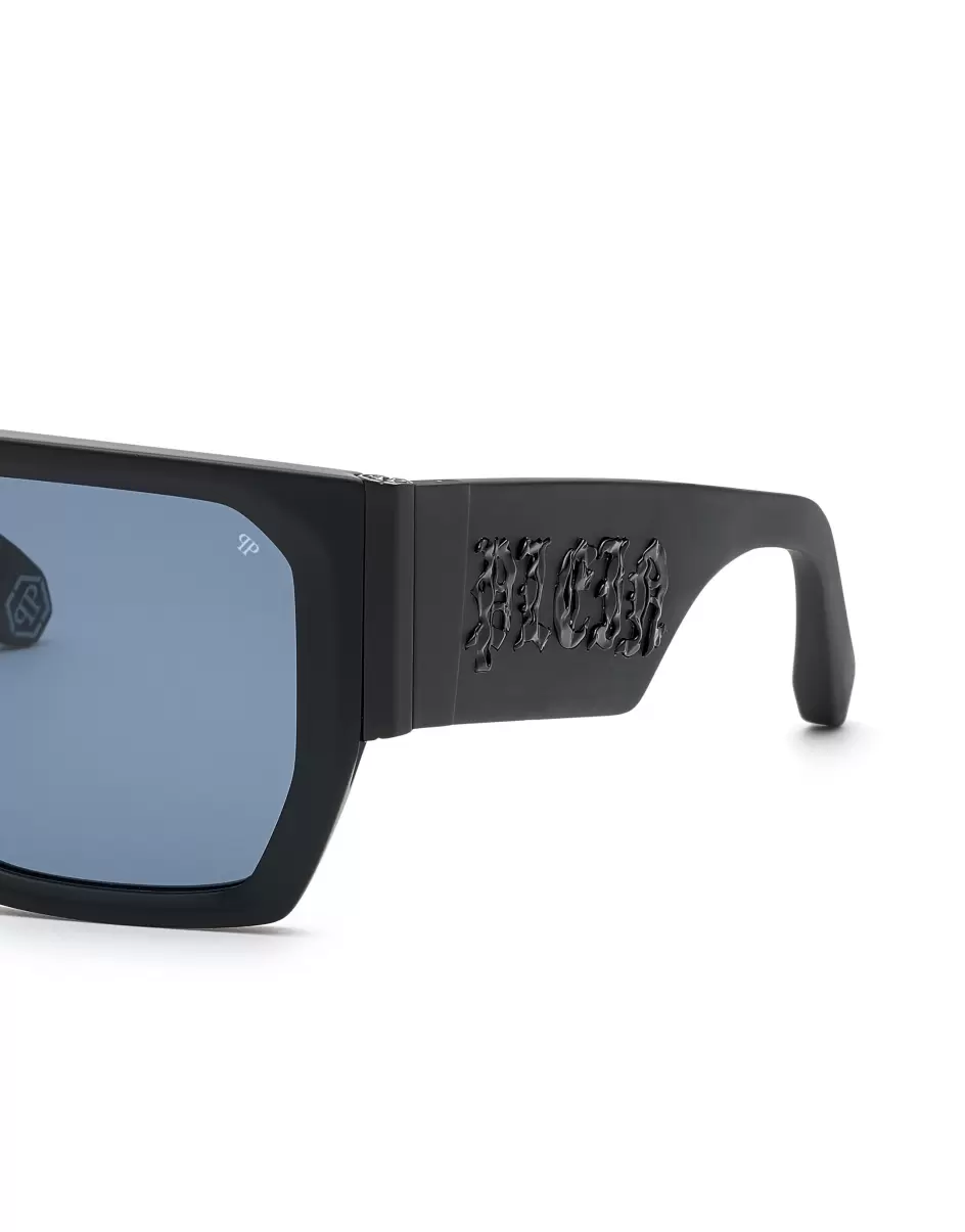 Sonnenbrillen Produkt Philipp Plein Herren Sunglasses Square Black/Silver - 4