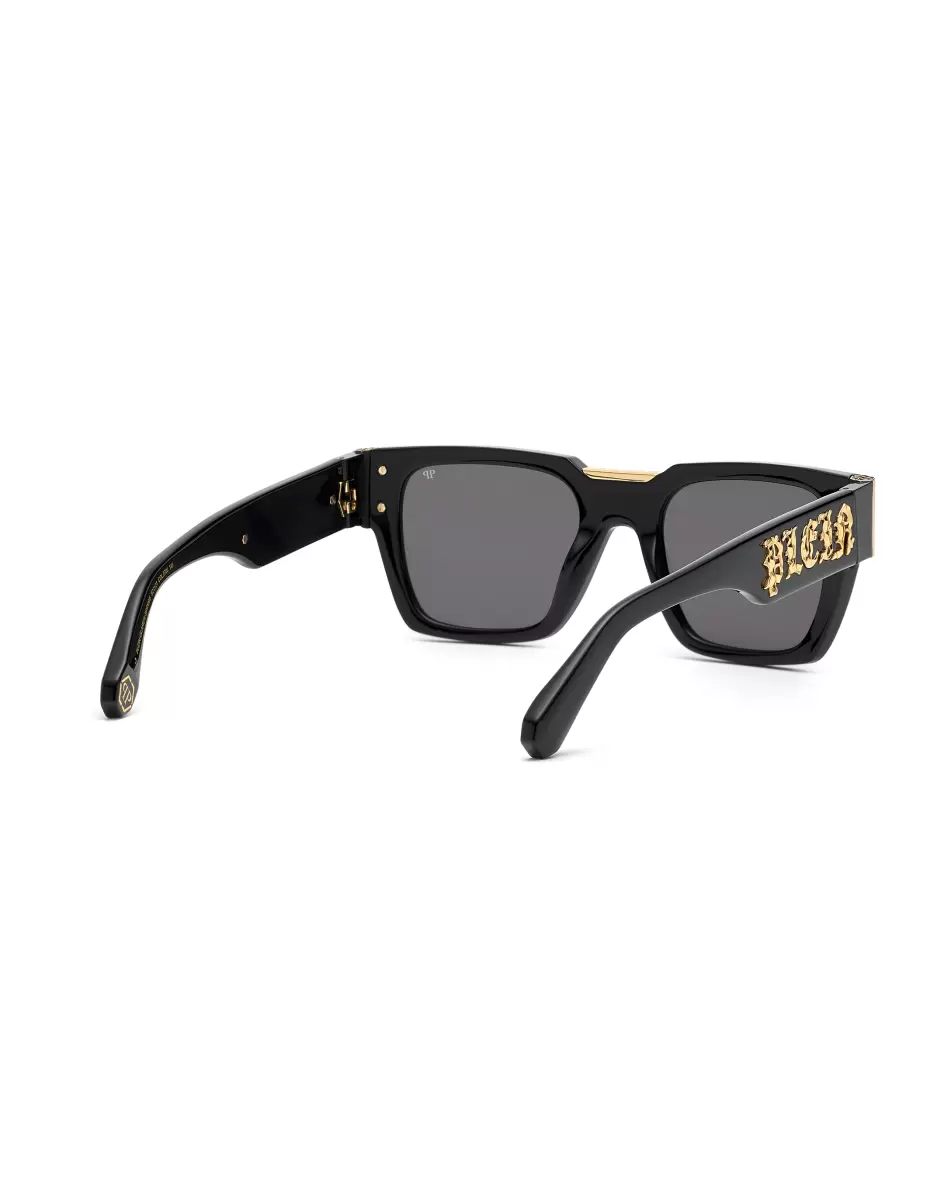 Bestellen Sunglasses Square Sonnenbrillen Philipp Plein Black / Gold Herren - 1