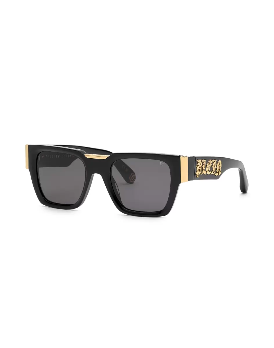 Bestellen Sunglasses Square Sonnenbrillen Philipp Plein Black / Gold Herren - 2