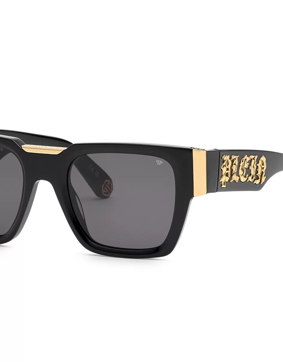 Bestellen Sunglasses Square Sonnenbrillen Philipp Plein Black / Gold Herren - 4