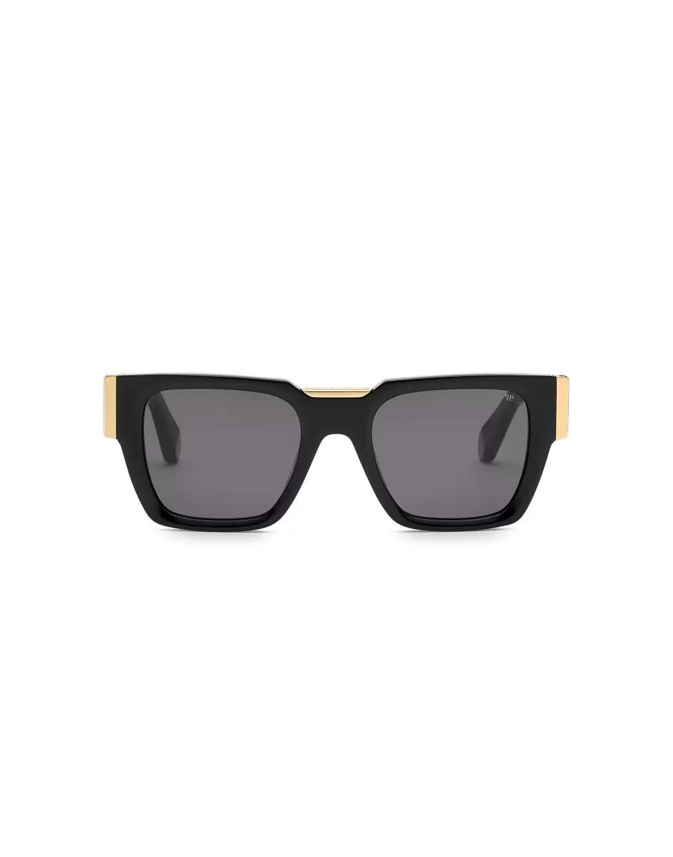 Bestellen Sunglasses Square Sonnenbrillen Philipp Plein Black / Gold Herren