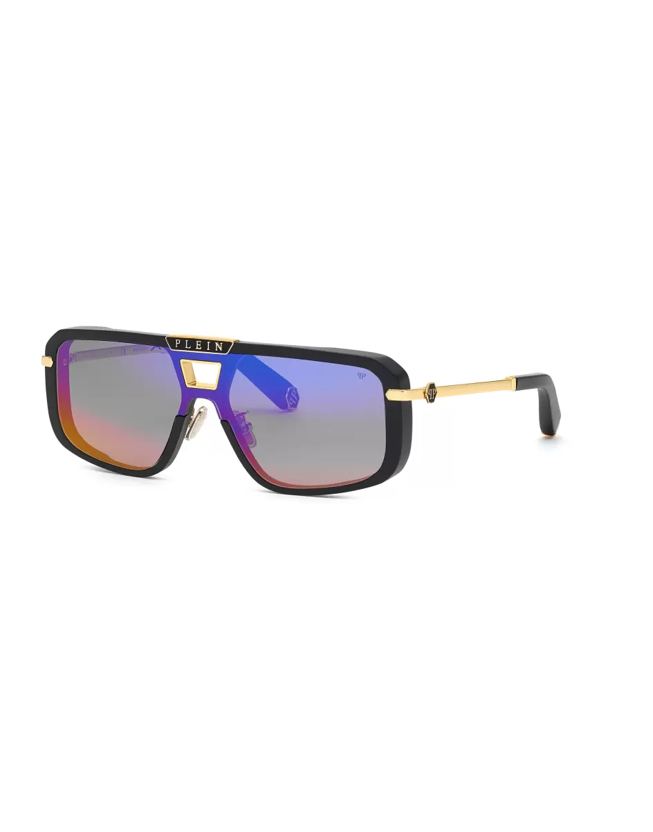 Sunglasses Rectangular Plein Legacy + Nft Norm Philipp Plein Black/Silver Herren Sonnenbrillen - 2