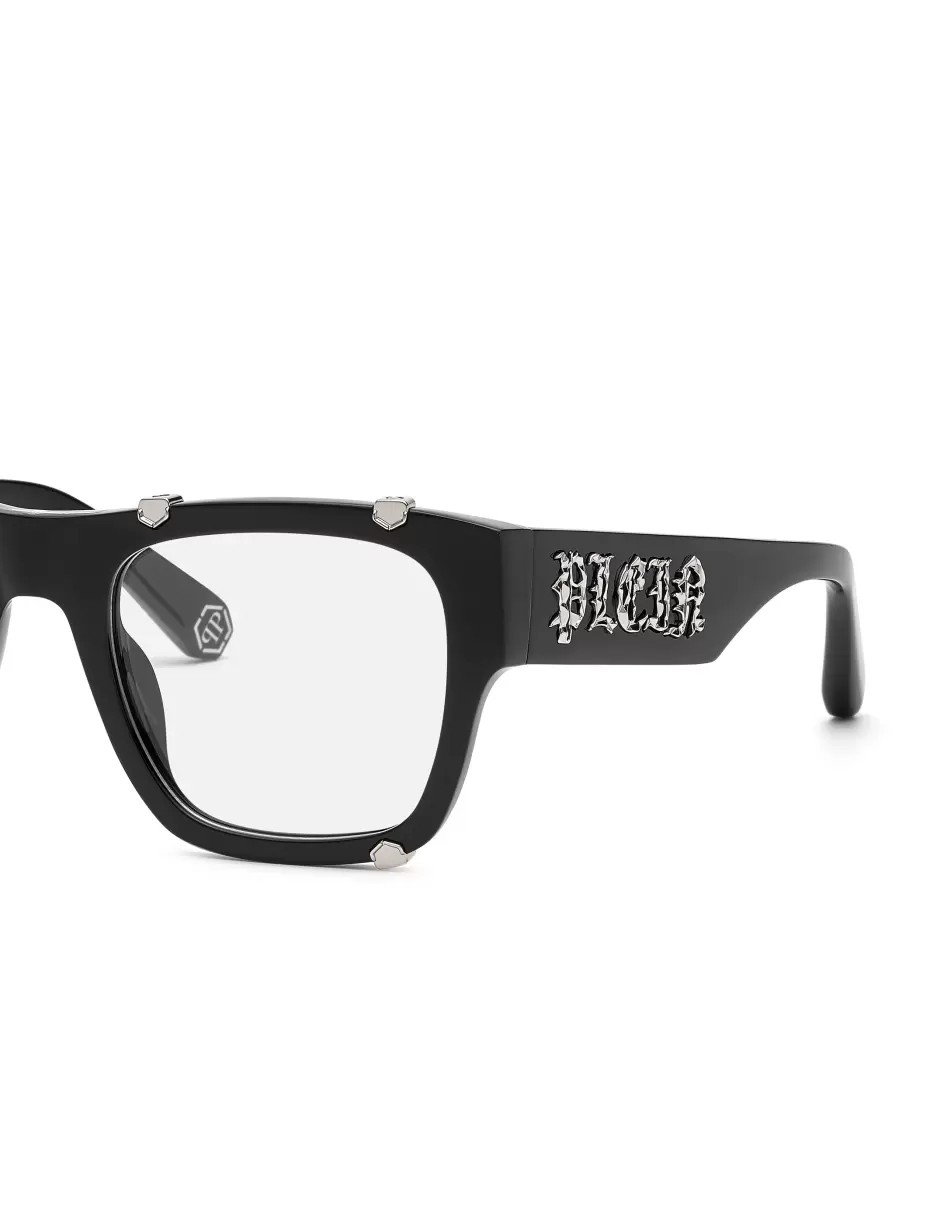 Sunglasses Square Optical Frame Square Hexagonal Funktionalität Herren Black/Silver Sonnenbrillen Philipp Plein - 4