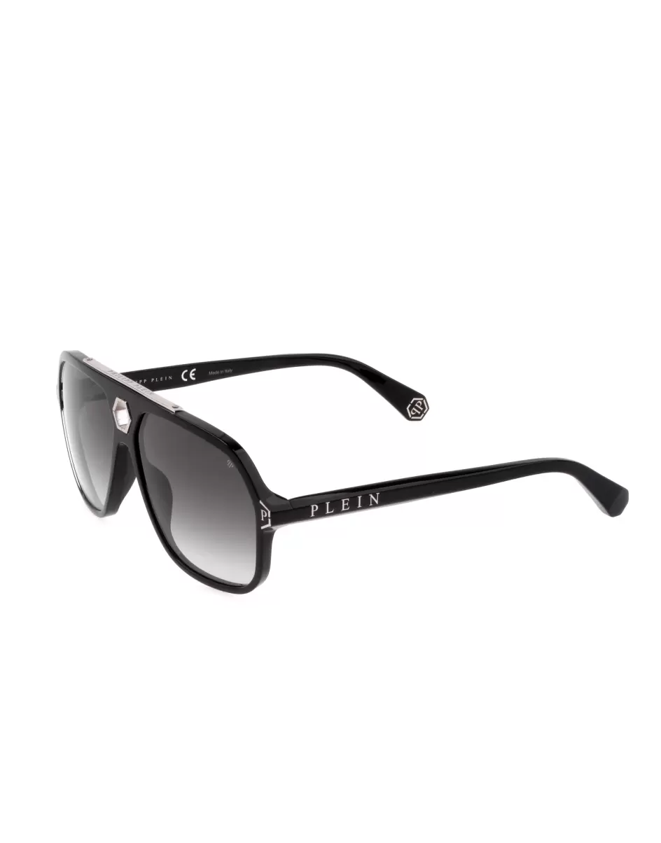 Sonnenbrillen Sunglasses Plein Urban Vega  Hexagon Black Philipp Plein Herren Popularität - 3