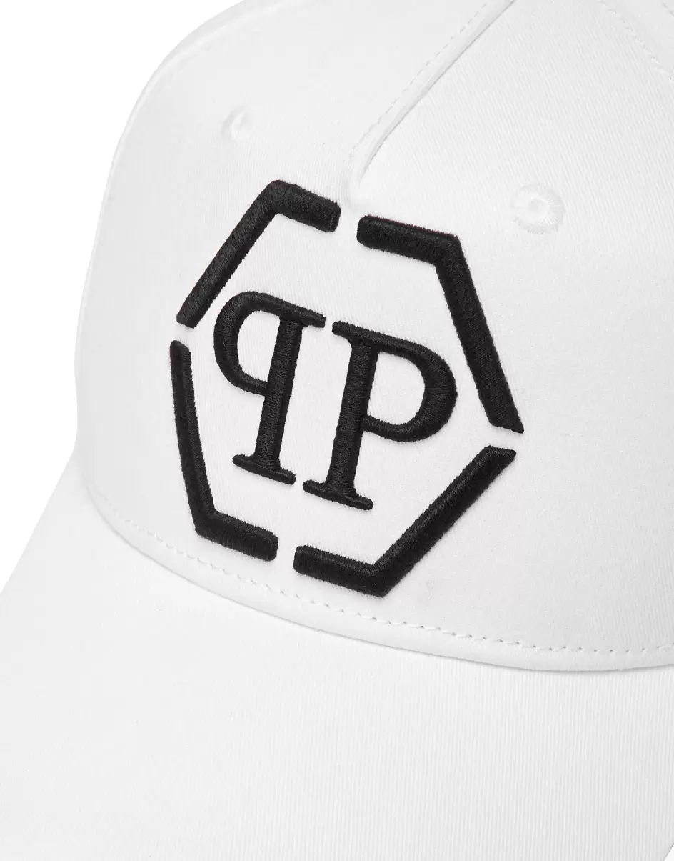Philipp Plein Hüte & Kappen Herren Konsumgut White Baseball Cap Hexagon - 1