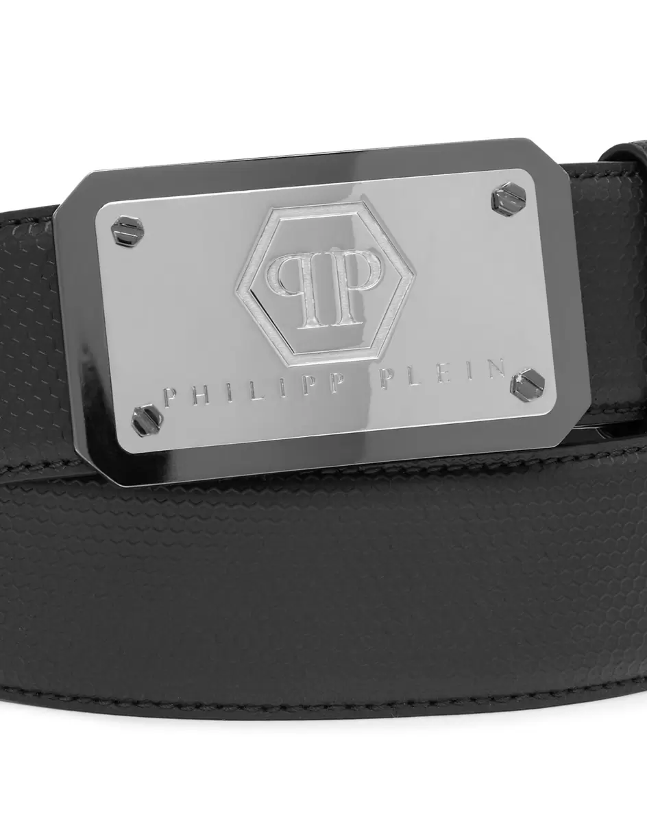 Black Produkt Leather Belt Philipp Plein Tm Herren Gürtel - 1