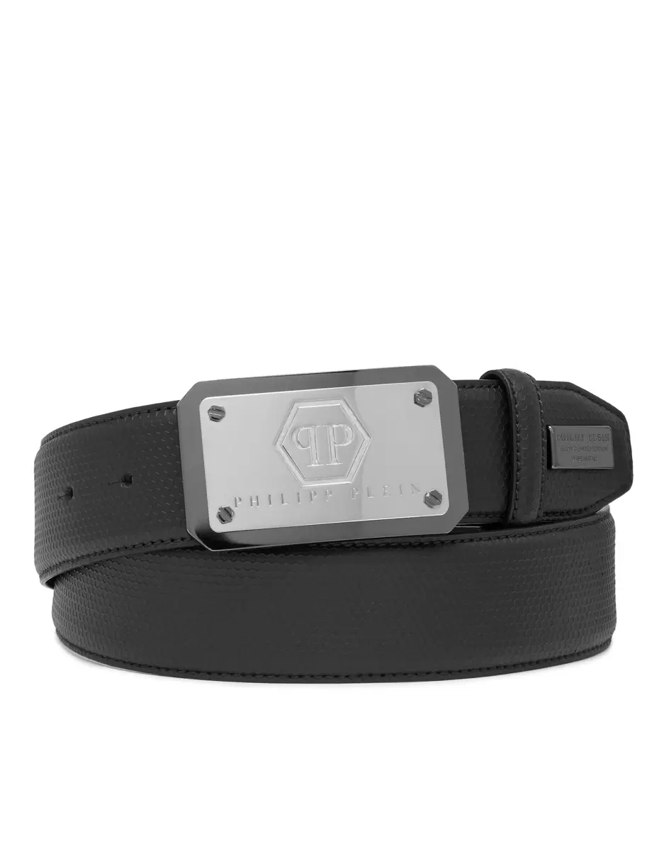 Black Produkt Leather Belt Philipp Plein Tm Herren Gürtel - 2