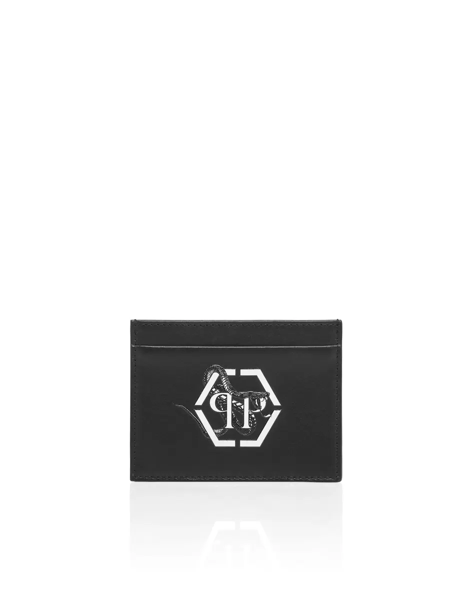 Herren French Wallet Hexagon Black Portemonnaies & Kleine Lederwaren Vertriebsstrategie Philipp Plein
