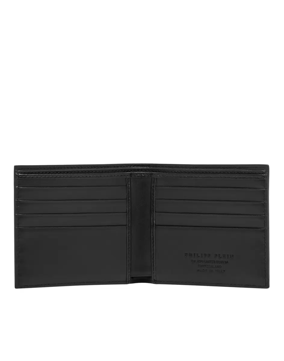 Herren Portemonnaies & Kleine Lederwaren Philipp Plein Mode French Wallet Gothic Plein Black - 2
