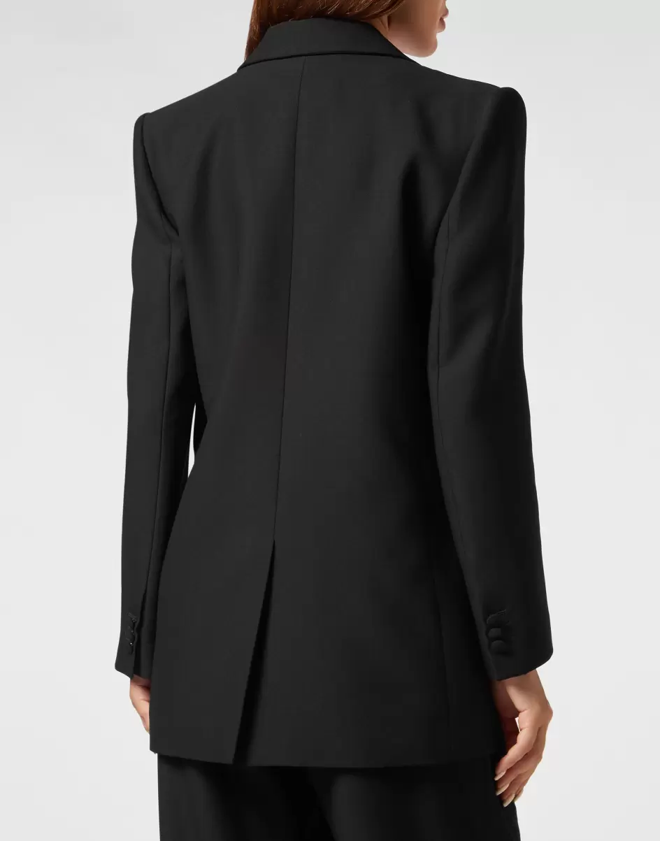 Produktqualitätssicherung Cady Shoulder Padded Oversize Jacket Oberbekleidung Damen Black Philipp Plein - 2