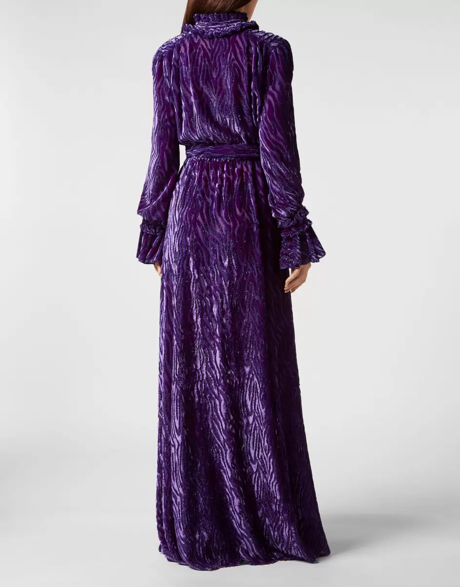 Purple Preis Chiffon Gipsy Dress Kleider Philipp Plein Damen - 2