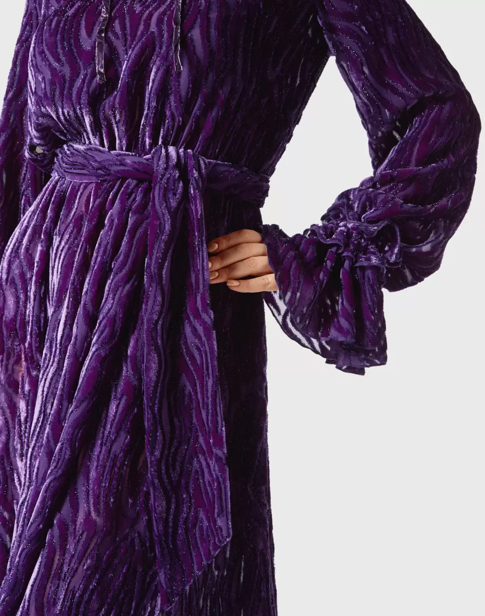 Purple Preis Chiffon Gipsy Dress Kleider Philipp Plein Damen - 4