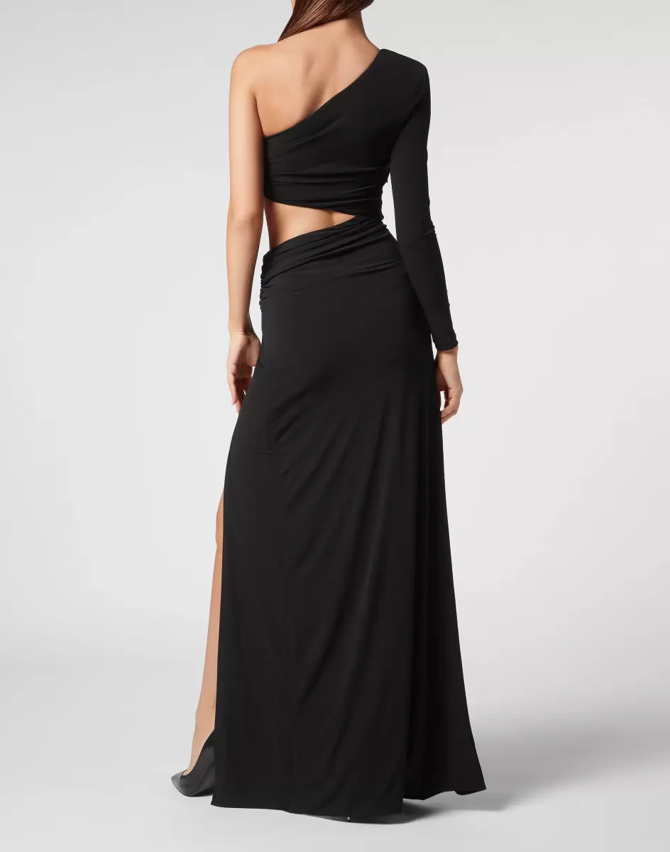 Black Long Dress Produktzertifizierung Damen Philipp Plein Kleider - 2