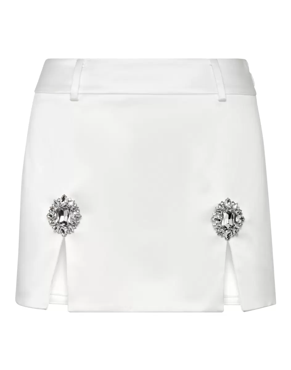 Kleider Effizienz Damen Mini Skirt White Philipp Plein