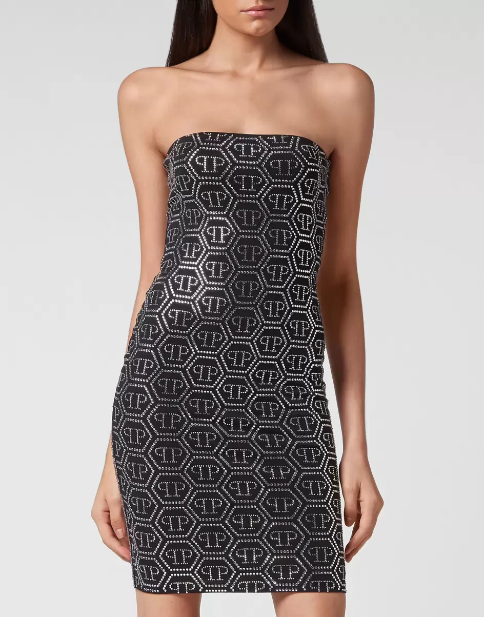 Philipp Plein Black Neues Produkt Damen Mini Dress Monogram Kleider - 1