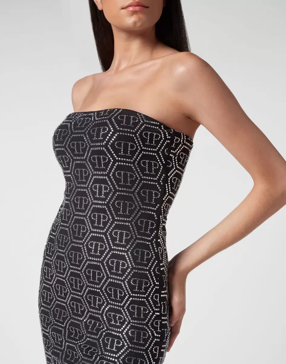 Philipp Plein Black Neues Produkt Damen Mini Dress Monogram Kleider - 4