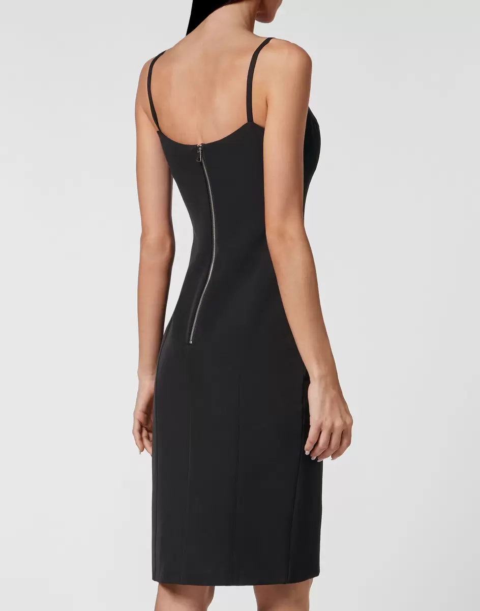 Markt Kleider Cut Midi Dress Damen Black Philipp Plein - 2