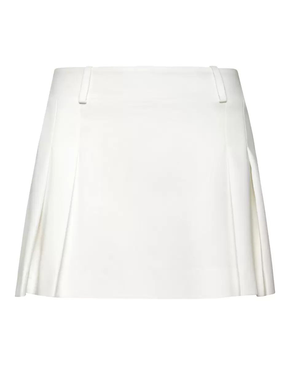 Damen Kleider Kompatibilität Cady Basic Mini Skirt Philipp Plein White
