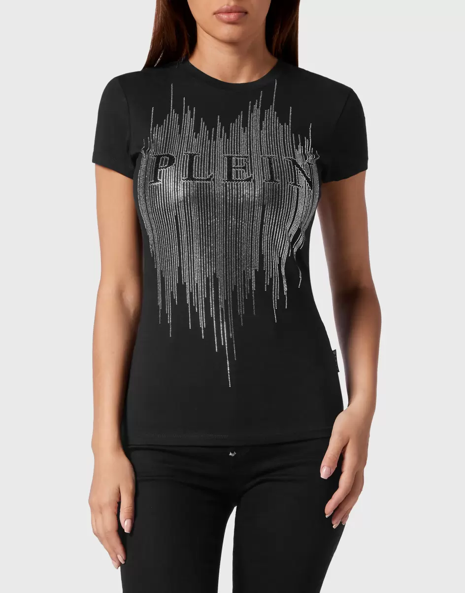 Damen T-Shirts & Poloshirts Black T-Shirt Round Neck Sexy Pure Fit Philipp Plein Reduzierter Preis - 1
