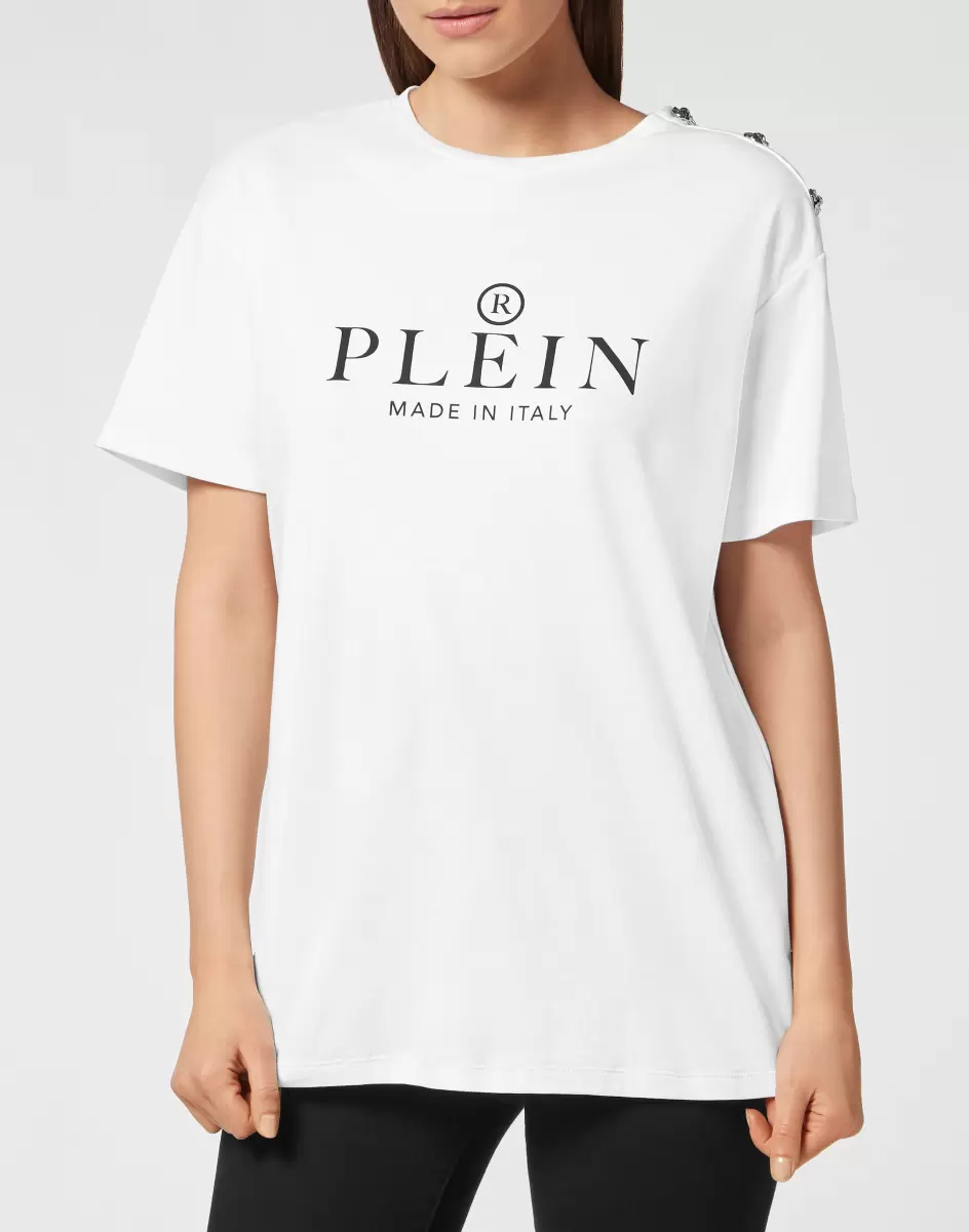 T-Shirts & Poloshirts Geschäft T-Shirt Man Fit Philipp Plein Tm White Damen - 1