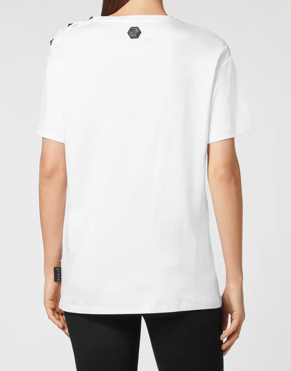 T-Shirts & Poloshirts Geschäft T-Shirt Man Fit Philipp Plein Tm White Damen - 2