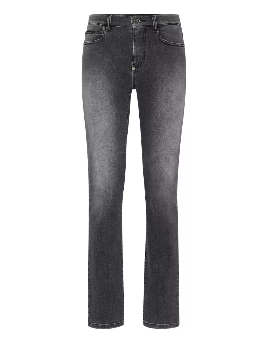 Denim Denim Trousers Regular Fit Philipp Plein Damen Produkt Grey Stone