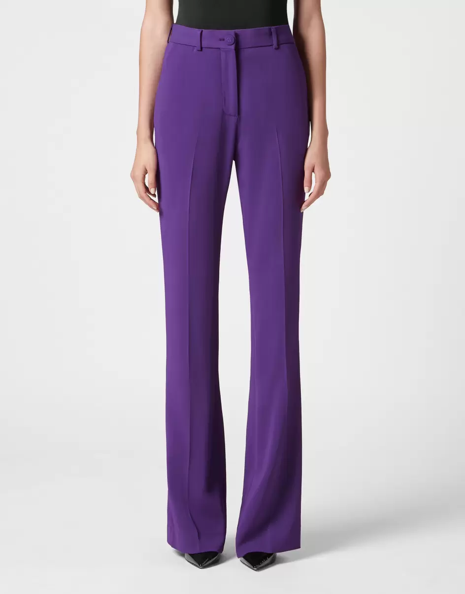 Hosen & Shorts Damen Purple Philipp Plein Cady Trousers Gut - 1