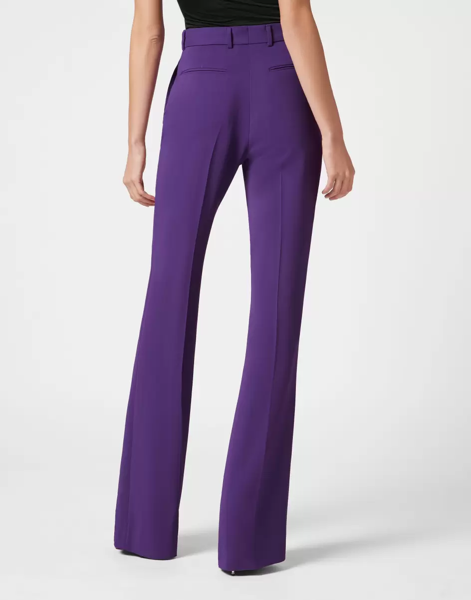 Hosen & Shorts Damen Purple Philipp Plein Cady Trousers Gut - 2