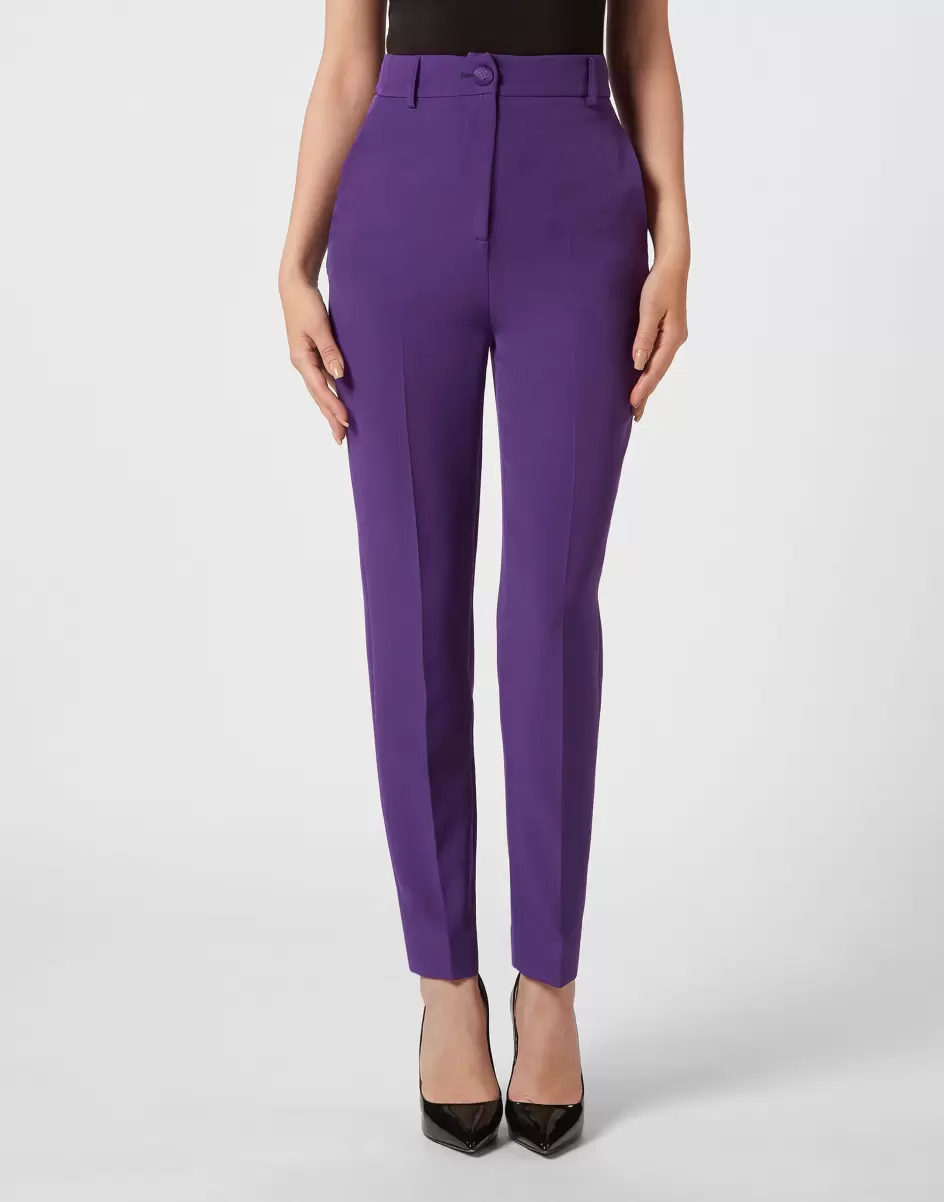 Hosen & Shorts Purple Produktzertifizierung Damen Cady Office Trousers Philipp Plein - 1