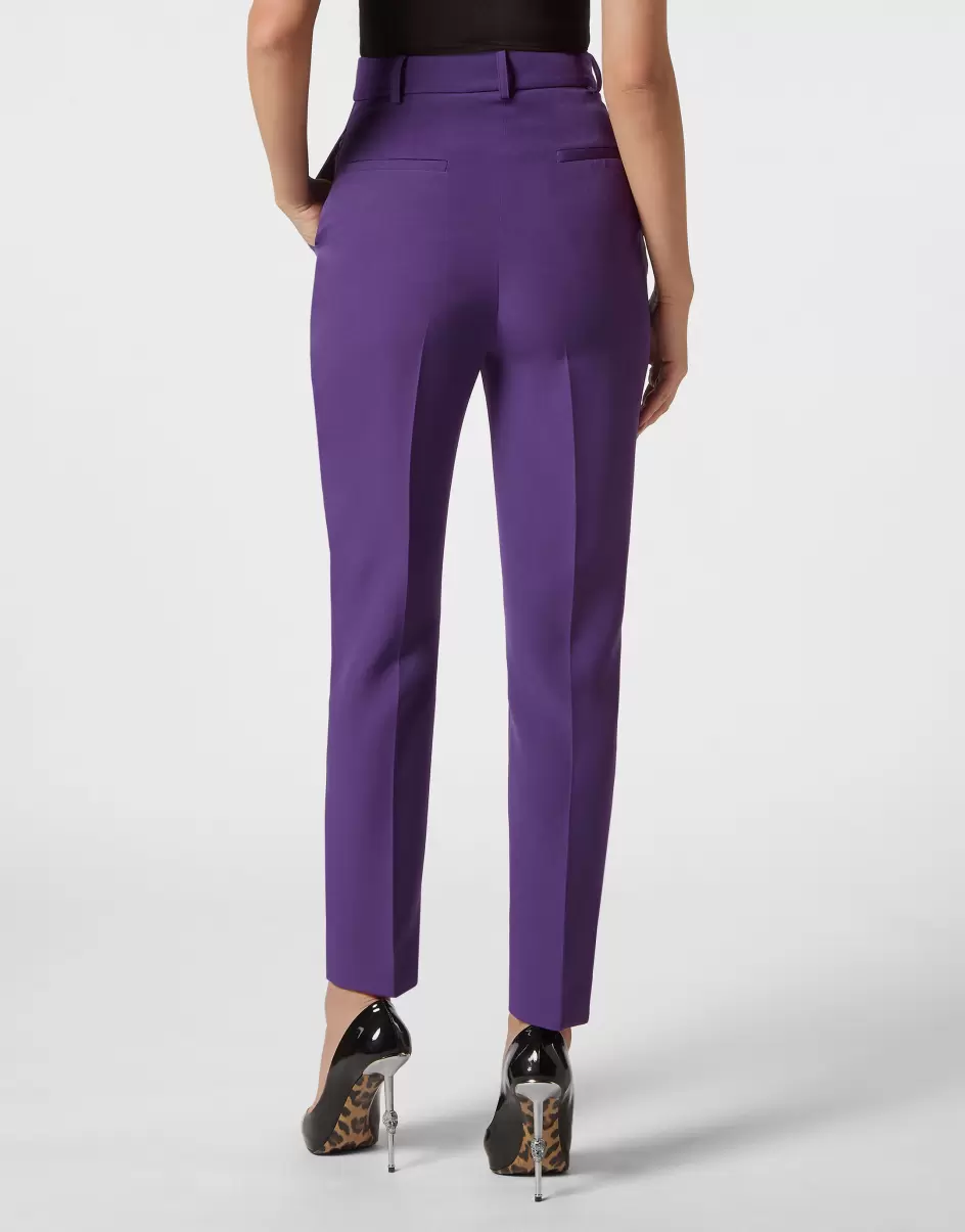 Hosen & Shorts Purple Produktzertifizierung Damen Cady Office Trousers Philipp Plein - 2
