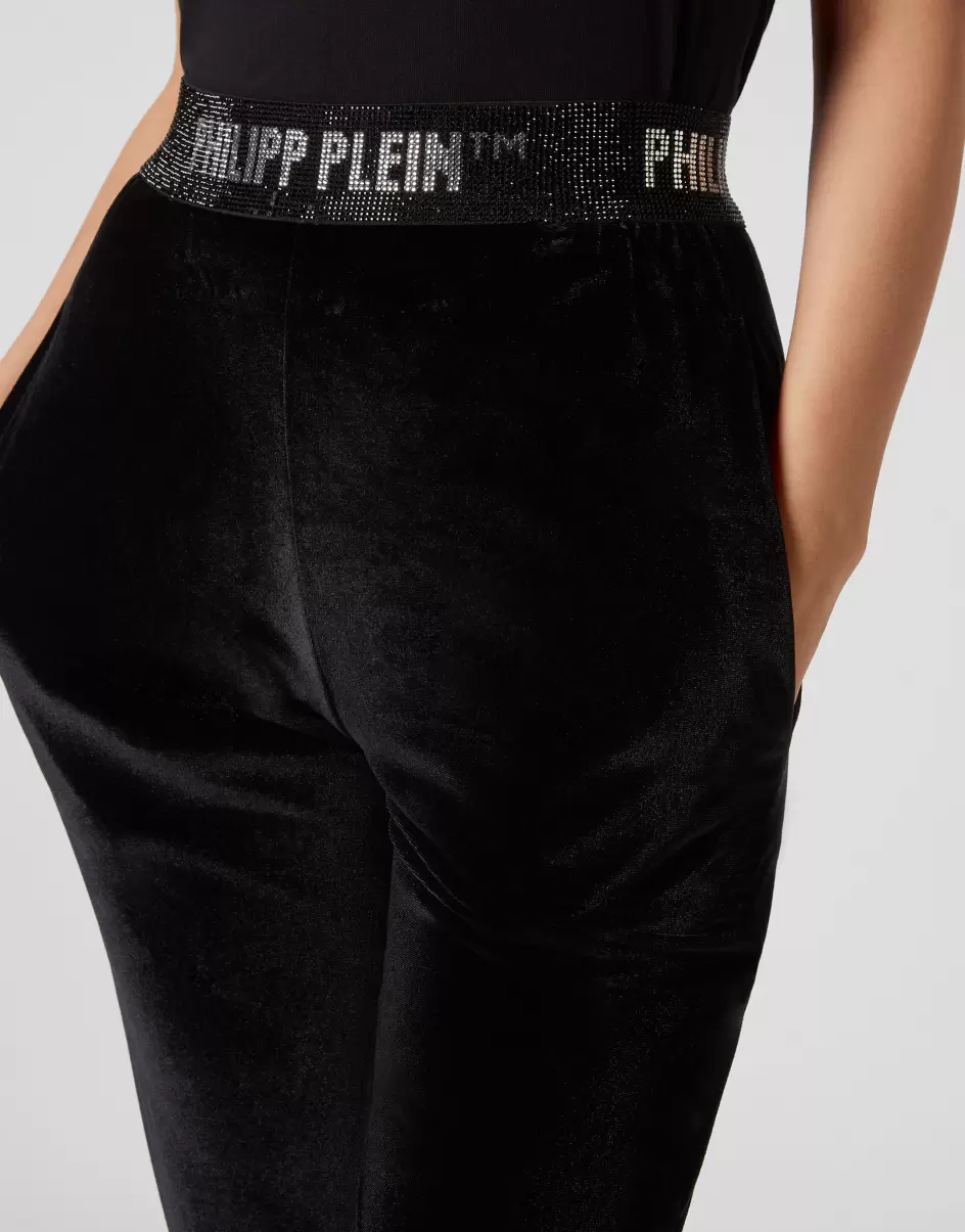 Jogging Trousers Crystal Philipp Plein Activewear Black Damen Billig - 4