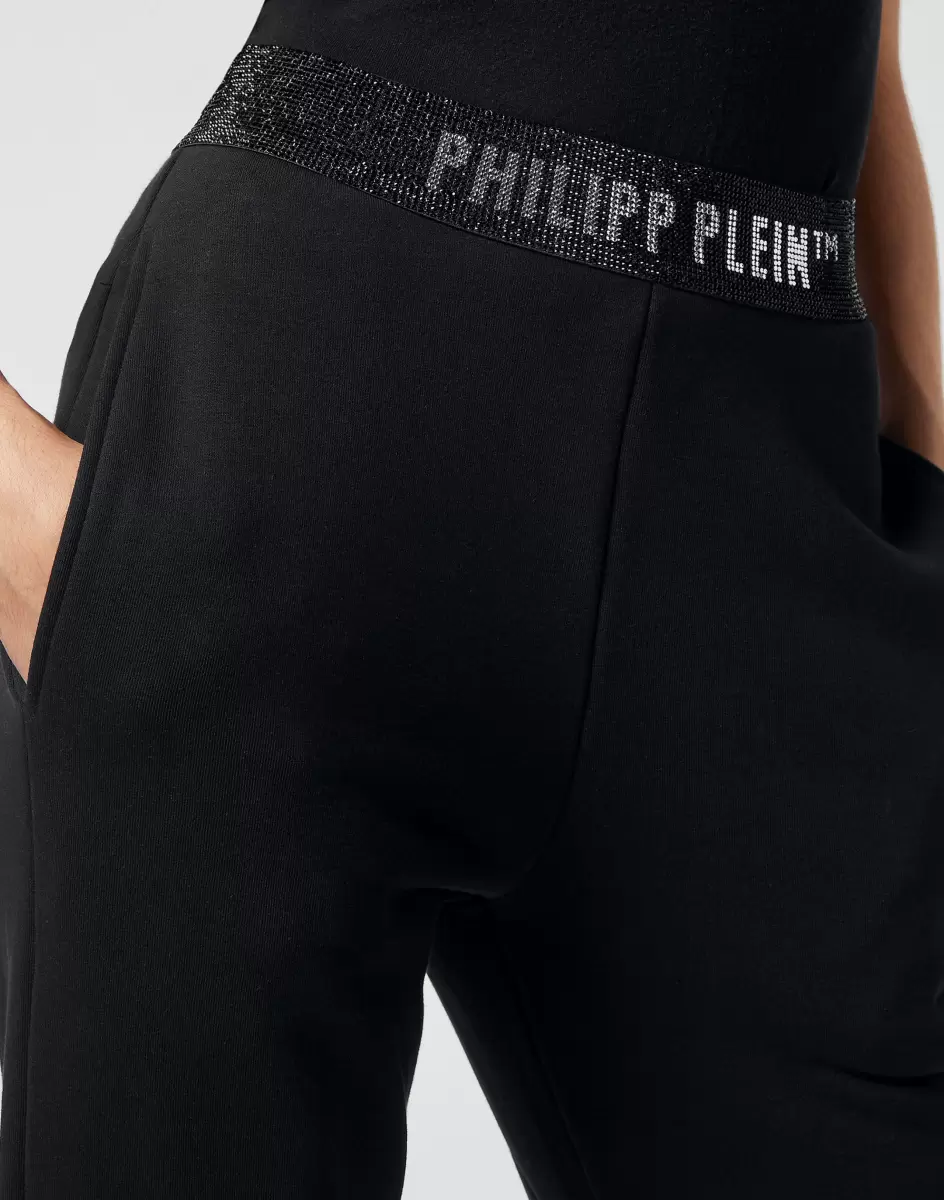 Philipp Plein Damen Black Activewear Jogging Trousers Stones Schnäppchen - 4