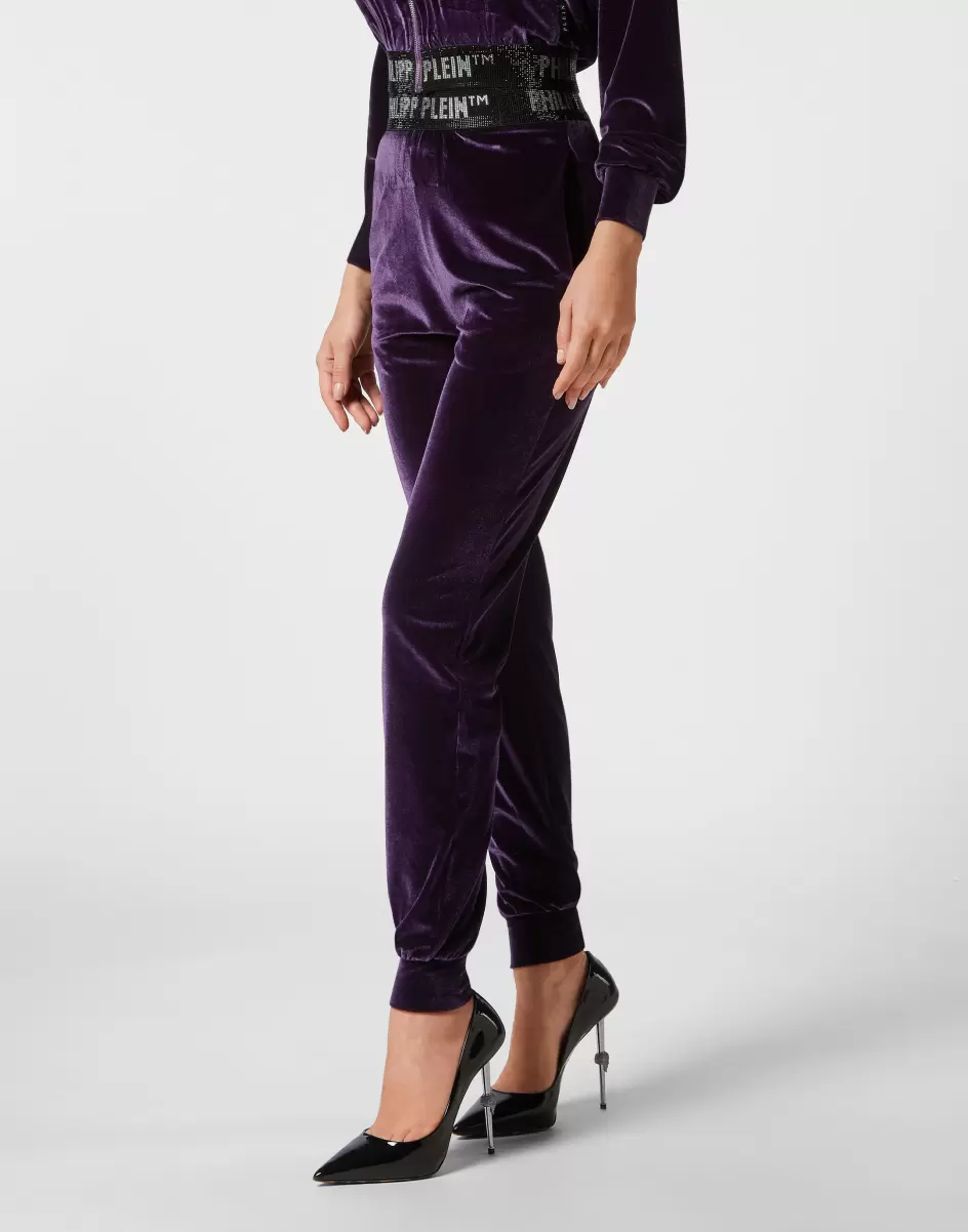 Activewear Philipp Plein Jogging Trousers Crystal Purple Damen Material - 1