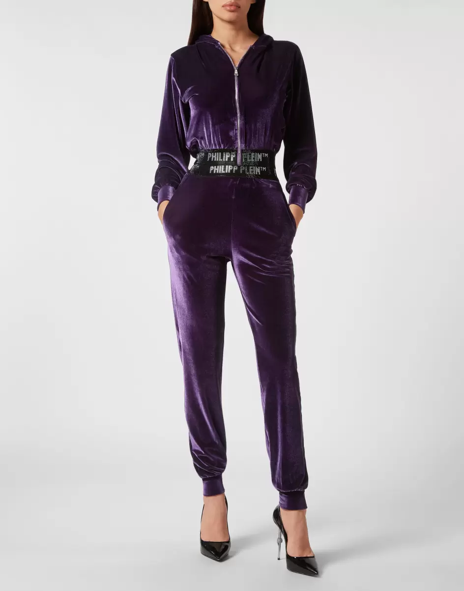 Activewear Philipp Plein Jogging Trousers Crystal Purple Damen Material - 3