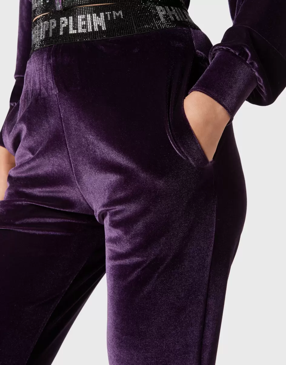 Activewear Philipp Plein Jogging Trousers Crystal Purple Damen Material - 4