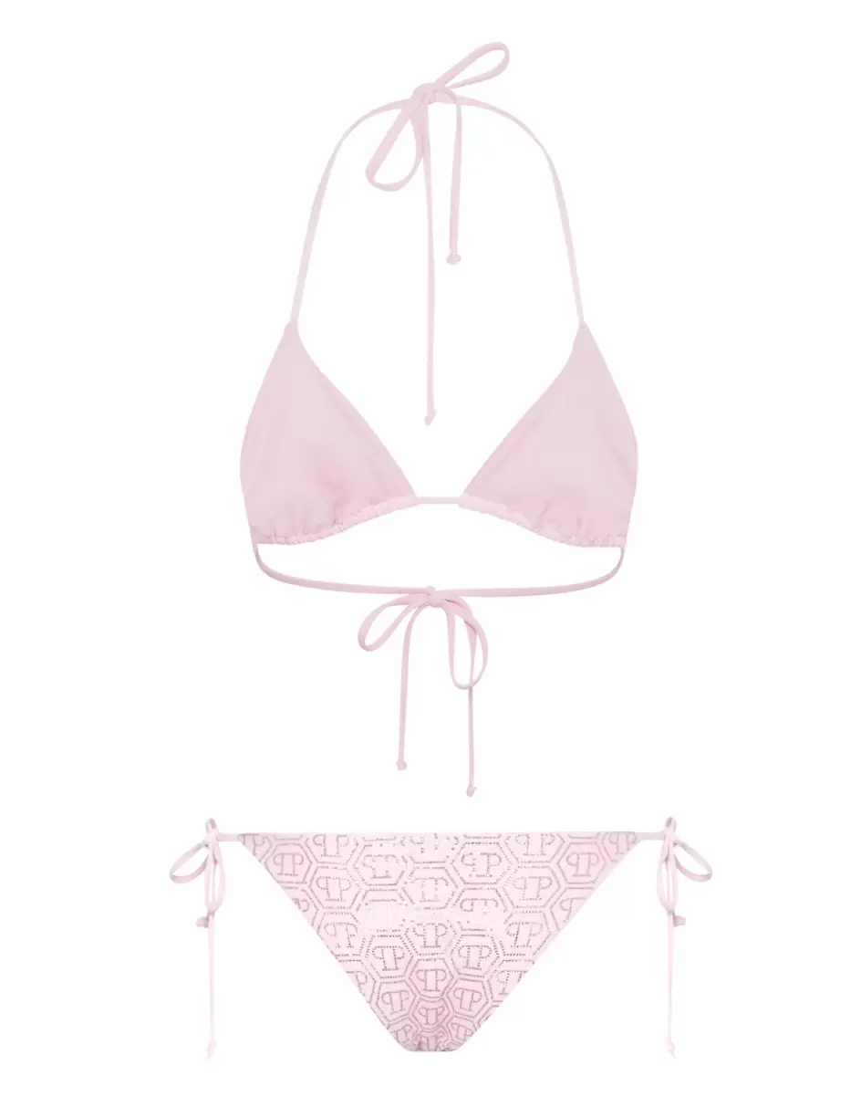 Bikini Monogram With Crystals Badebekleidung Rose / Pink Philipp Plein Damen Kunde - 1