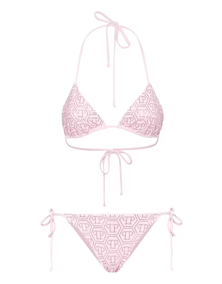 Bikini Monogram With Crystals Badebekleidung Rose / Pink Philipp Plein Damen Kunde