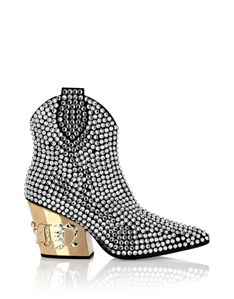 Damen Cowboy Mid-Heel Boots  Gothic Plein With Crystals Lagerbestand Boots & Stiefeletten Silver Philipp Plein - 1