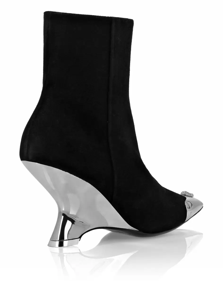 Boots & Stiefeletten Damen Suede Boots Wedge Black Kampagne Philipp Plein - 3
