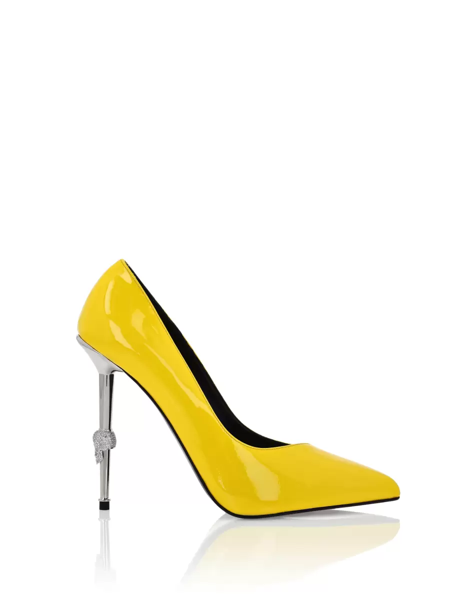Yellow Damen Pumps Neues Produkt Philipp Plein Patent Leather Decollete Hi-Heels - 1