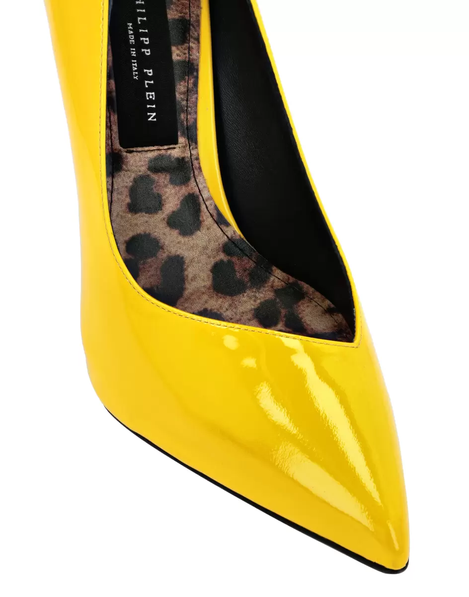Yellow Damen Pumps Neues Produkt Philipp Plein Patent Leather Decollete Hi-Heels - 2