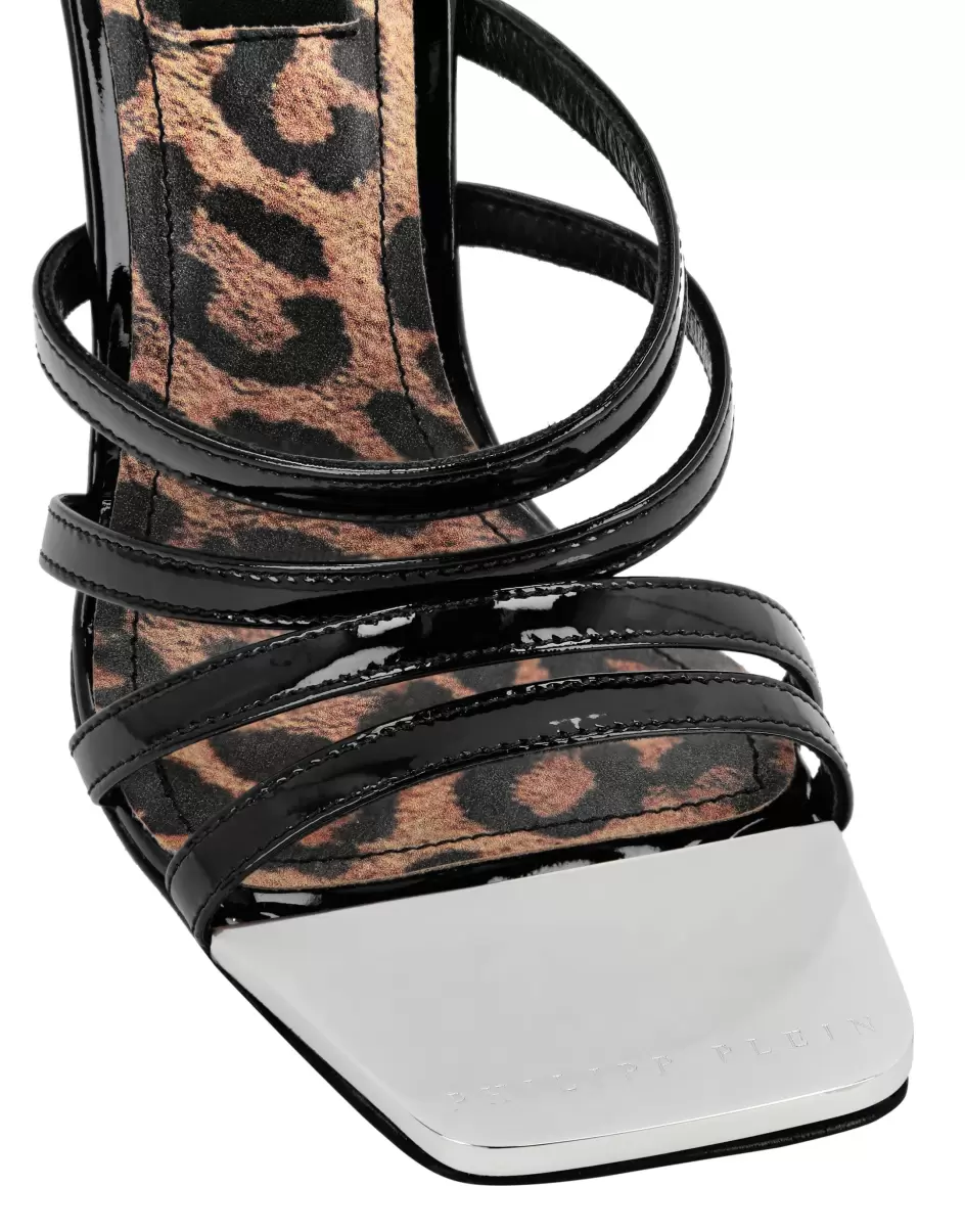 Pumps Patent Leather Sandals Hi-Heels Damen Black Philipp Plein Hersteller - 2