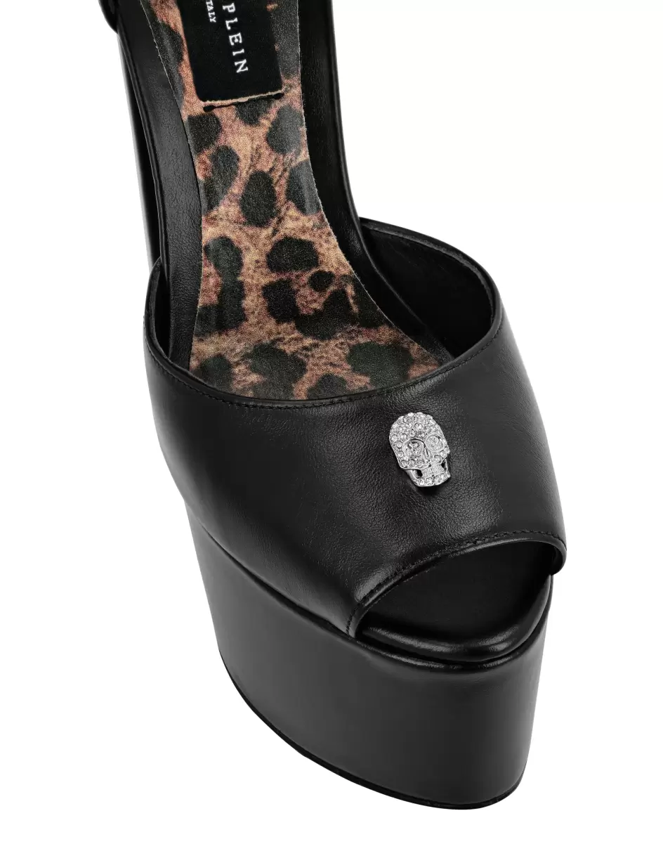 Leather Platform Sandals Hi-Heels Black Sandalen Damen Philipp Plein Produktstrategie - 3