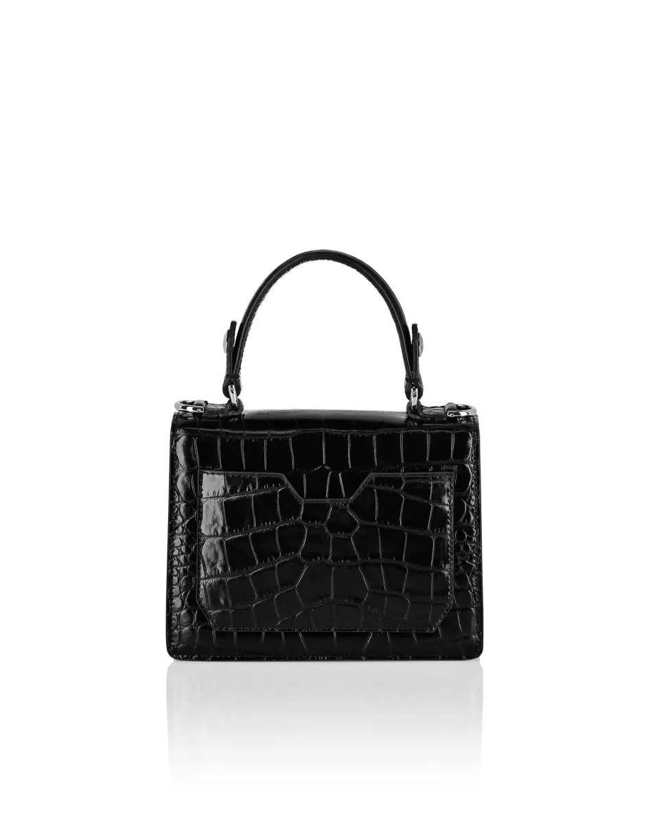 Eleganz Small Handbag Superheroine Croco Print Philipp Plein Black Damen Mini Taschen - 1