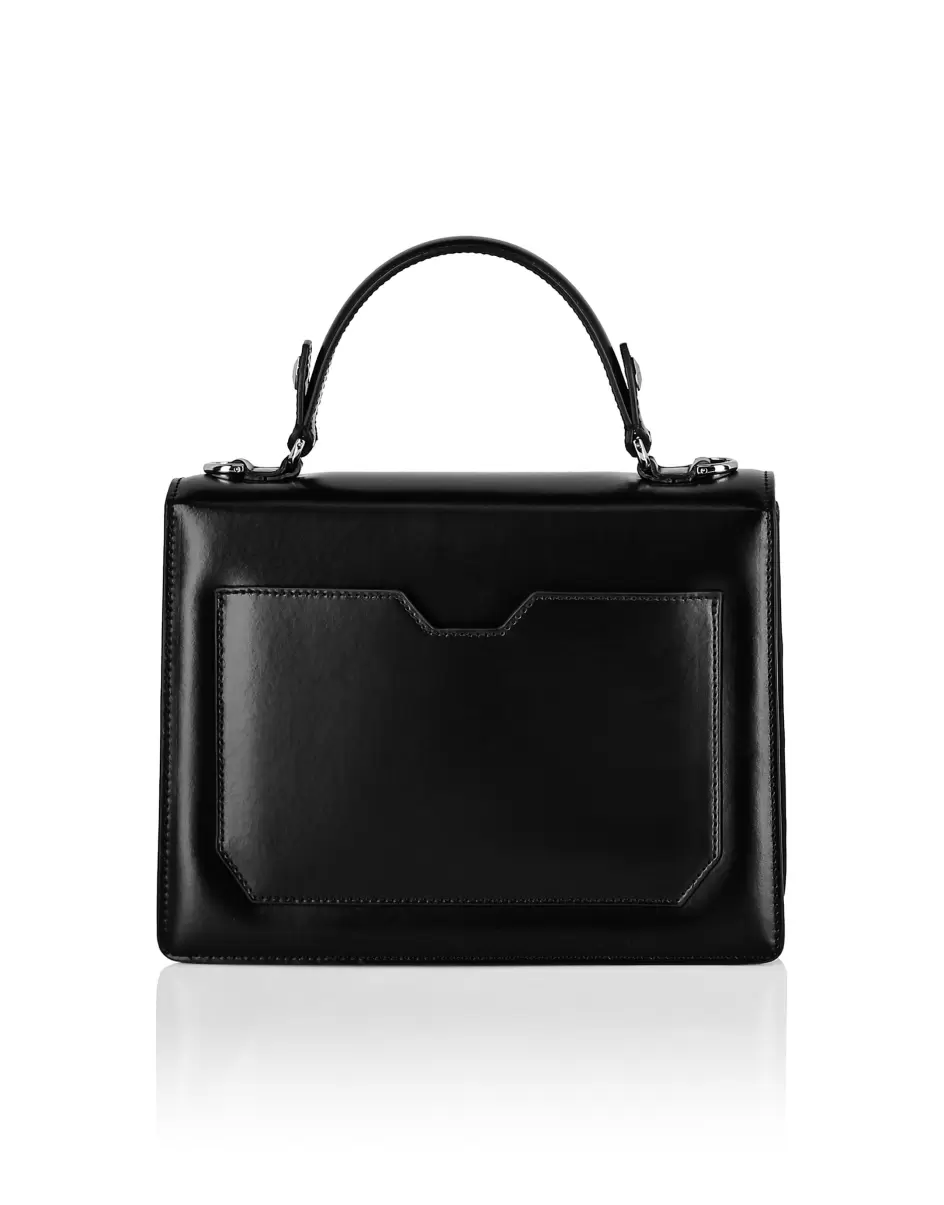 Black Damen Design Mini Taschen Philipp Plein Medium Handbag Superheroine Leather - 1