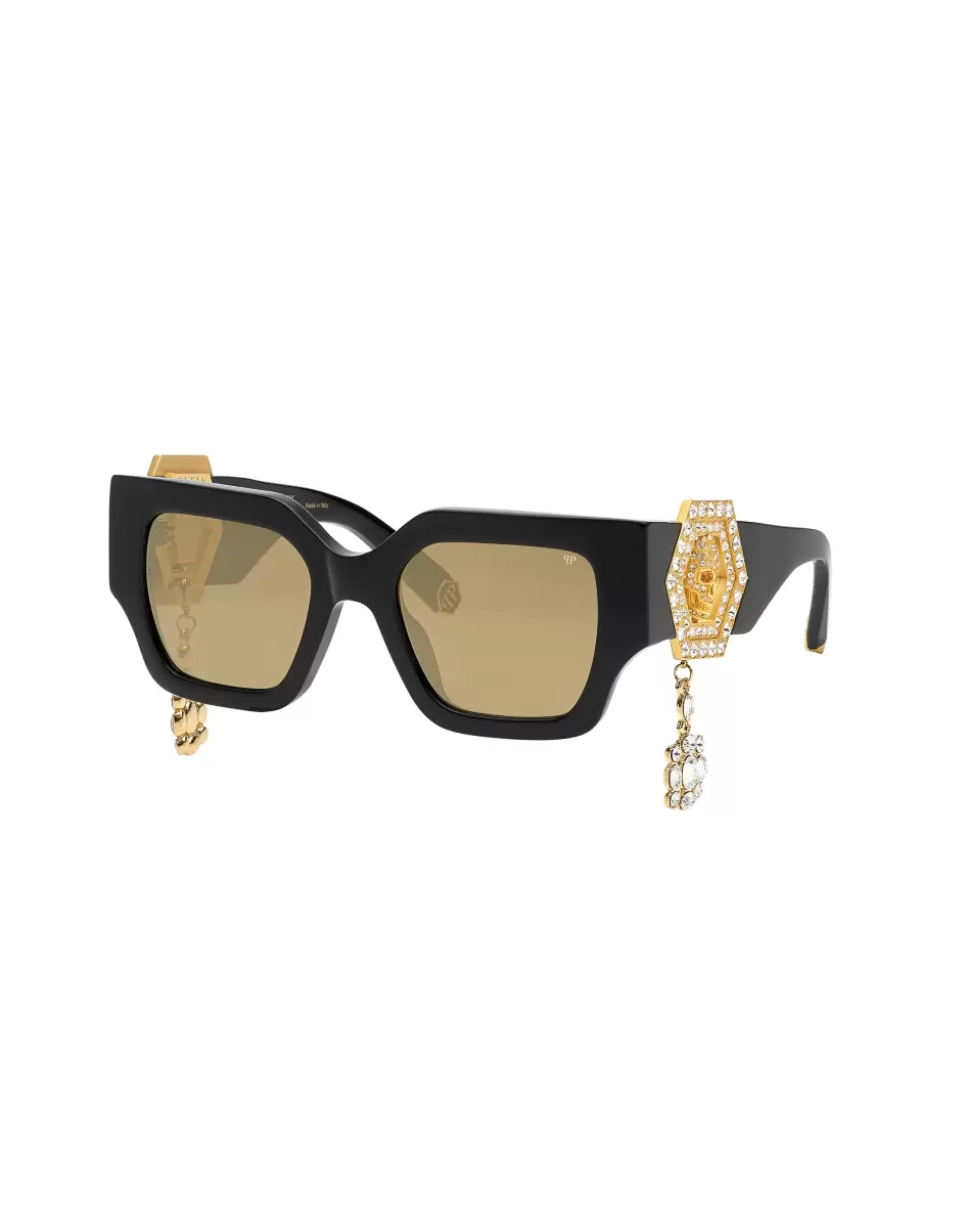 Sunglasses Square Exclusive Wartungsfreundlich Black / Gold Philipp Plein Damen Sonnenbrillen - 2