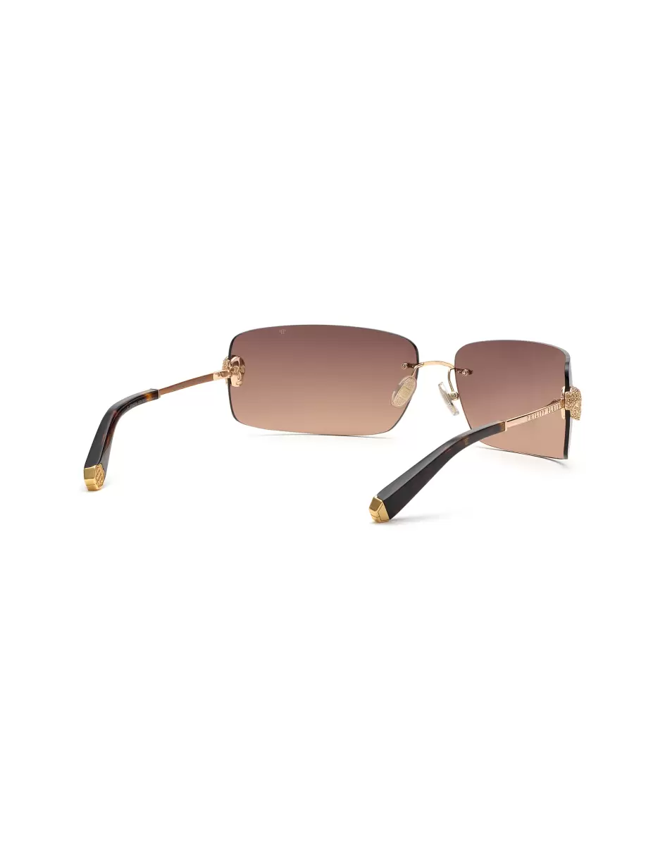 Sonnenbrillen Pink/Gold Popularität Damen Sunglasses Plein Irresistible  Skull Philipp Plein - 2